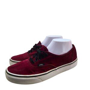 Vans Skate Shoes Mens 8 Burgundy Canvas Skateboard Classic Lace Up Sneakers